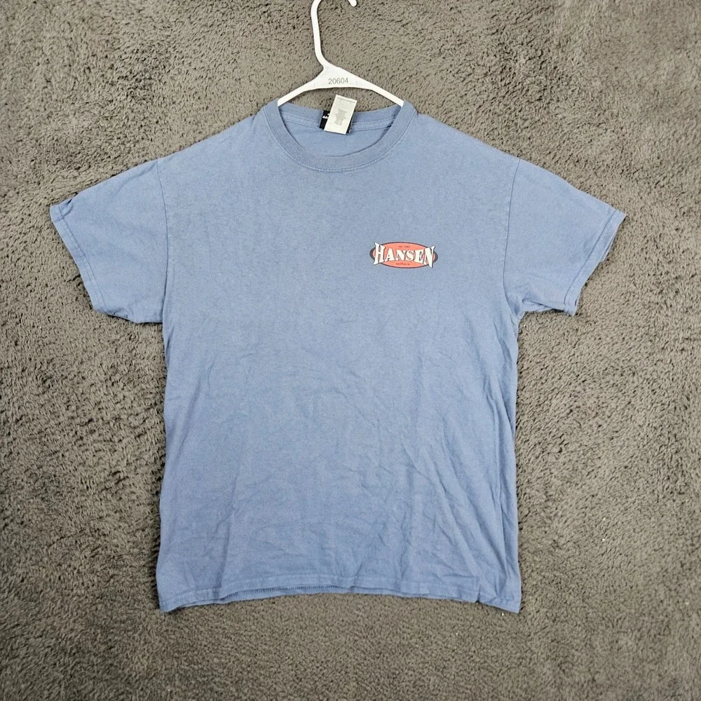 Hansen‎ Surfboards Mens Graphic T-Shirt Blue Size Medium Encinitas California